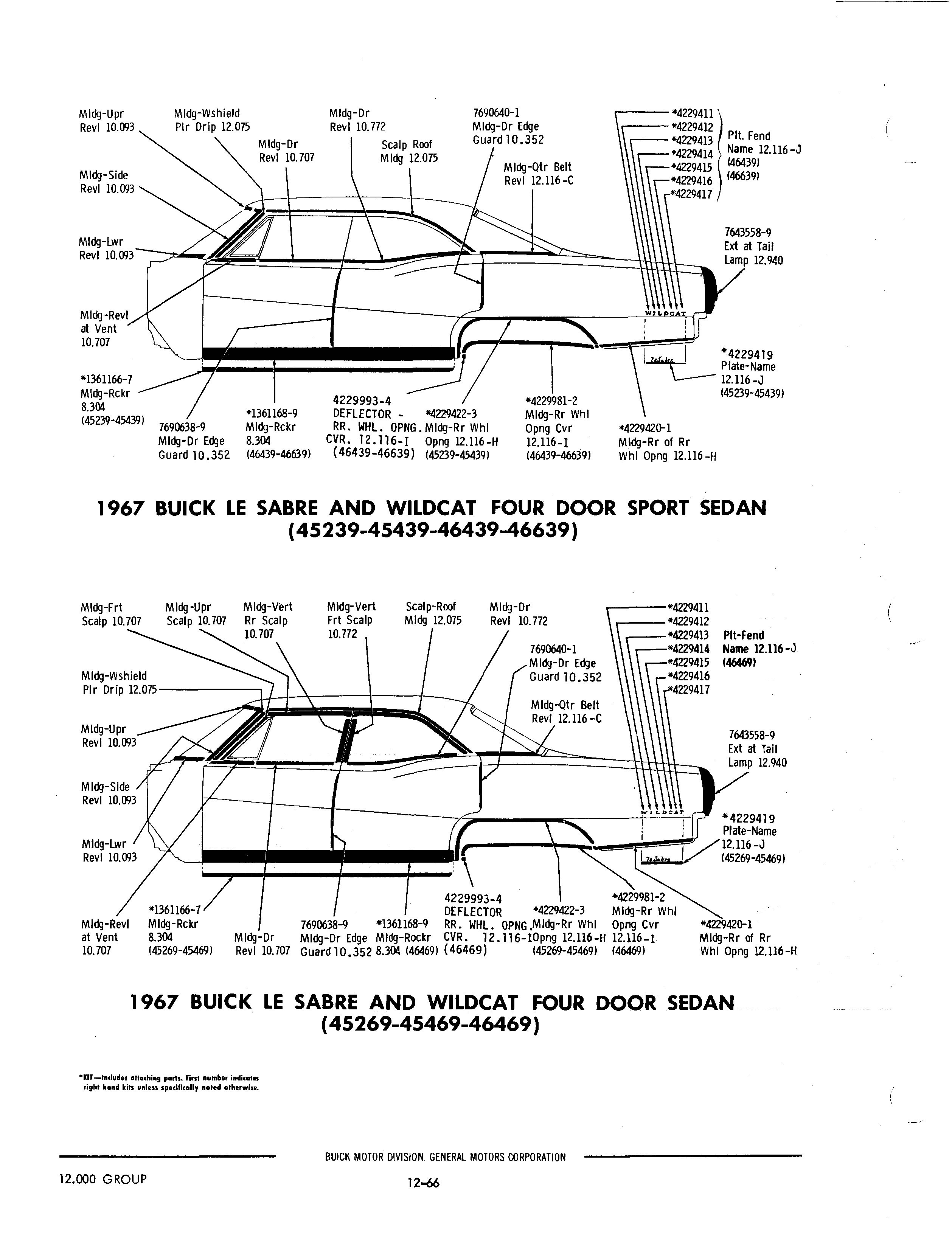 Buick 19401972 Parts illustrations / Buick Chassis And Body